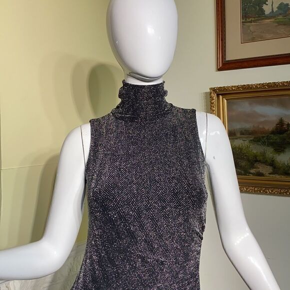 Ralph Lauren Metallic Grey Bodycon Mini Dress - Picture 5 of 14